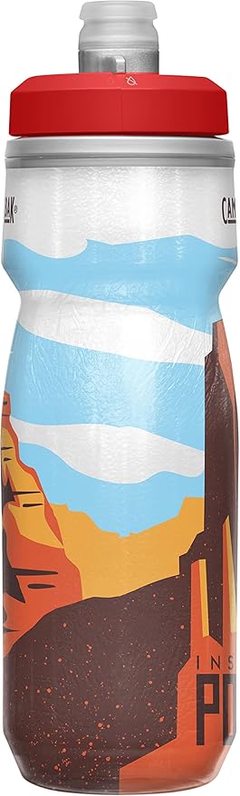 CamelBak Podium Chill Insulated Bike Plastic Water Bottle 21oz, Desert
