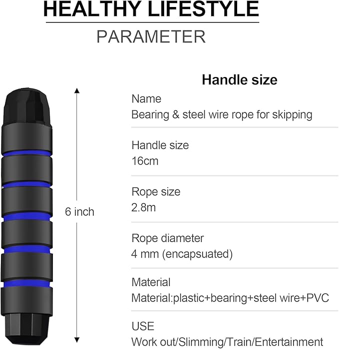 FITMYFAVO Jump Rope Cotton Adjustable Skipping Weighted jumprope