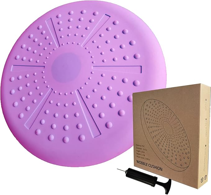 ATUERT Inflated Wobble Cushion - Wiggle Seat for Sensory Kids(Multiple Colors), Core Balance Disc (Extra Thick), Flexible Seating for All Age(Office & School & Home)