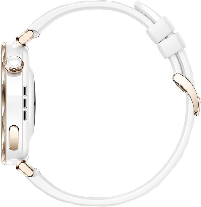 HUAWEI Watch GT 5 Pro 42 mm Smartwatch, Sharp-Edged Design, up to 7 Days Battery Life, Pro-Level Sports Watch, Health Tracking, Compatible with iOS and Android, White Fluroelastomer