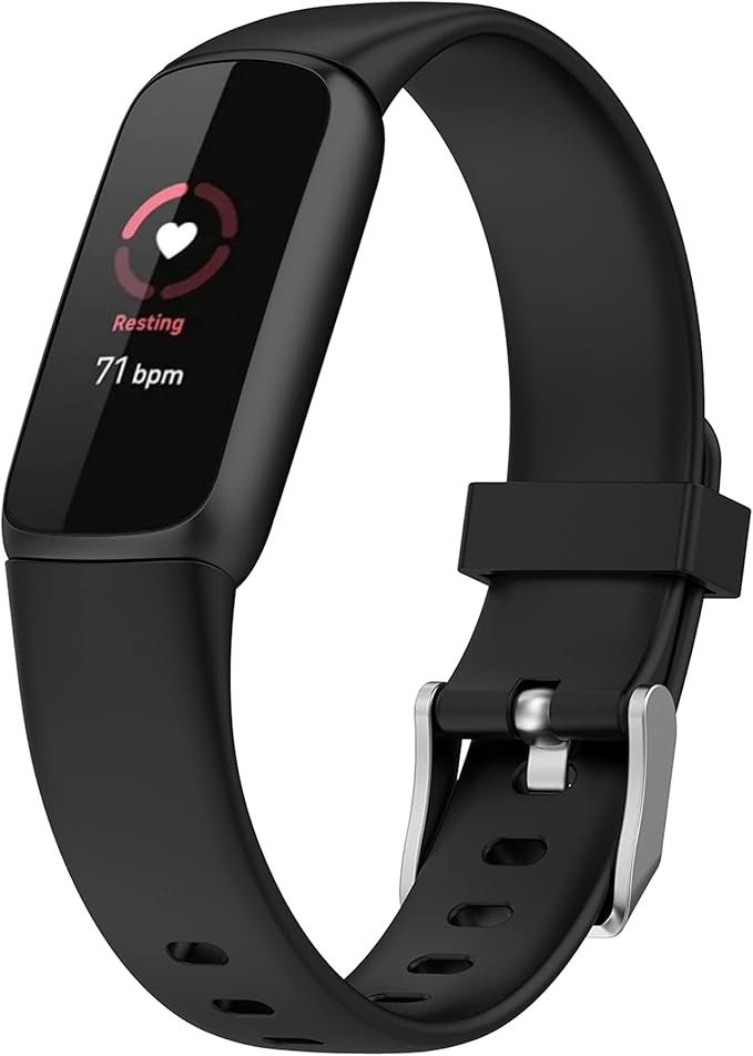 Fit for Fitbit Luxe Bands, Adjustable Soft Silicone Replacement Watch Band Straps Wristbands Bracelet Fit for Fitbit Luxe Fitness and Wellness Tracker for Women Men