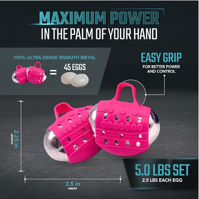 Egg Weights Knockout Max 5.0 lbs Set Bismuth 2 Eggs, 2.5 lbs