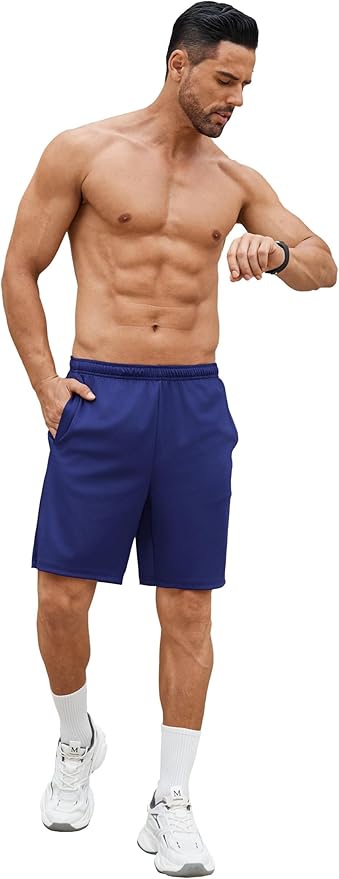 COOFANDY Men's Gym Workout Shorts 7 Inch Stretch Athletic Shorts Lightweight Running Training Short Pants with Pockets