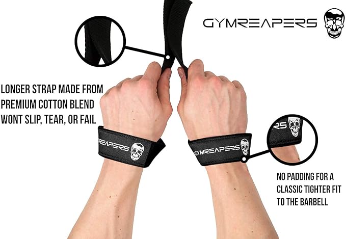 Gymreapers Lifting Wrist Straps for Weightlifting 18 inch
