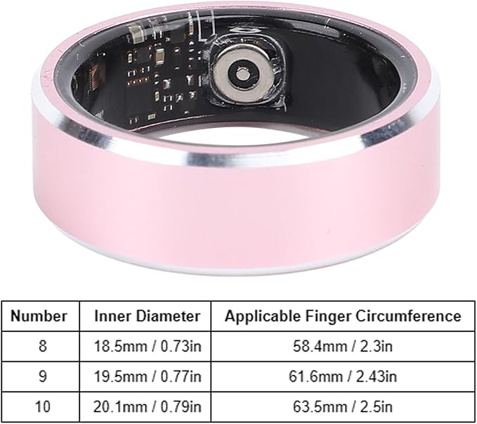 Smart Ring Health Tracker, Wearable Fitness Tracker Ring for Sleep Steps Calories, IP68 Waterproof Smart Ring for Men Women