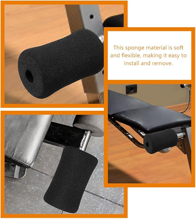 Sponge Foam Foot Pad Roller 2 Pair 1-inch Rod 5.3" X 2.9" ;Od 0.87" Id)