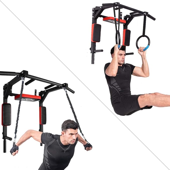 Luckyone Multifunctional Wall Mounted Pull Up Bar/Chin Up bar 440 Lbs