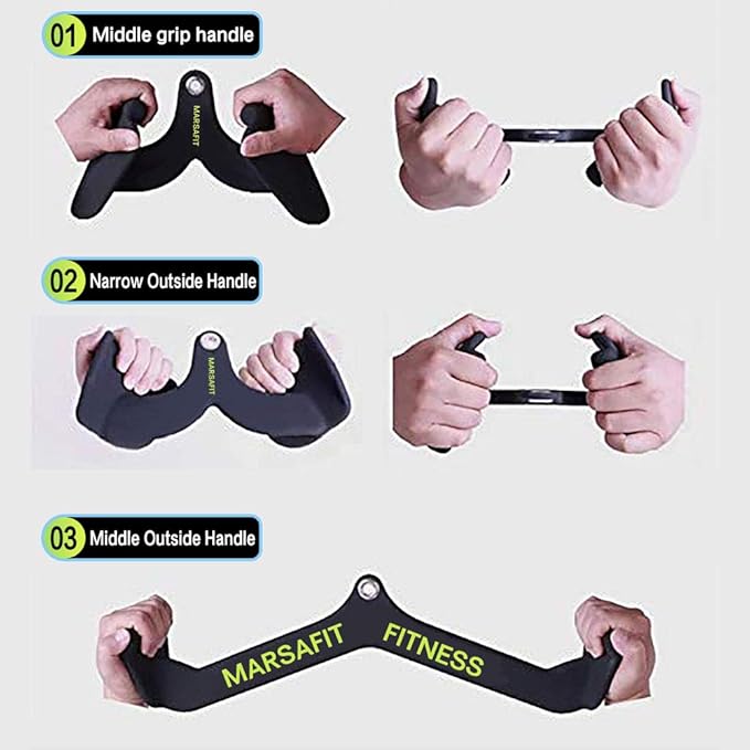 Home Gym Fitness Rowing T-bar V-bar Pulley Cable