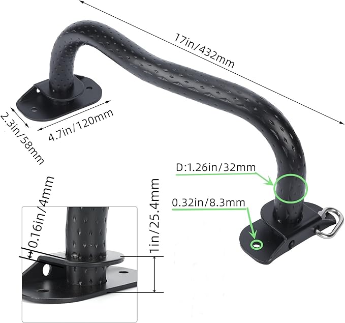 Wall Mounted Pull Up Bar Carbon Seel 800LB