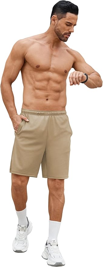COOFANDY Men's Gym Workout Shorts 7 Inch Stretch Athletic Shorts Lightweight Running Training Short Pants with Pockets