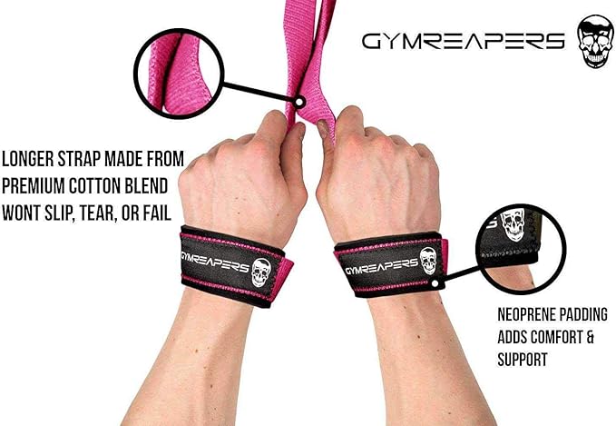 Gymreapers Lifting Wrist Straps for Weightlifting 18 inch