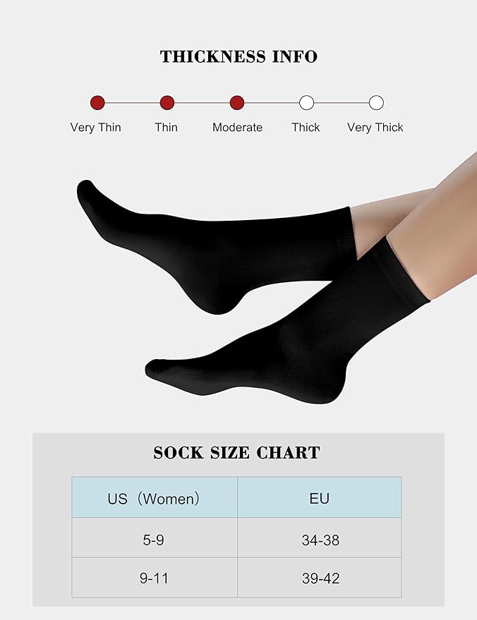 Duufin 15 Pairs Women's Crew Socks Mid Calf Workout Socks