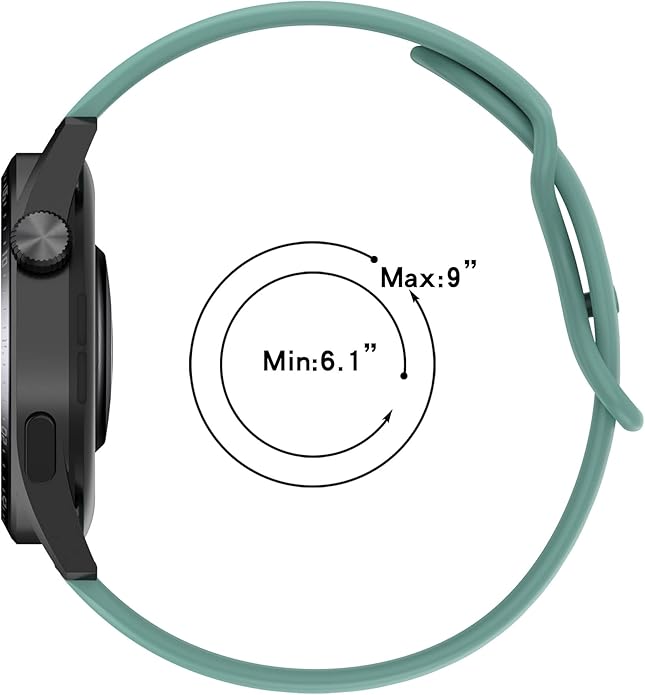 Compatible with FITVII Fitness Tracker Bands, Replacement 20mm Silicone Solid Color Buckle Strap for FITVII H86 Fitness Activity Tracker Watch for Men Women Kids, *Not for FITVII Slim -Size selection