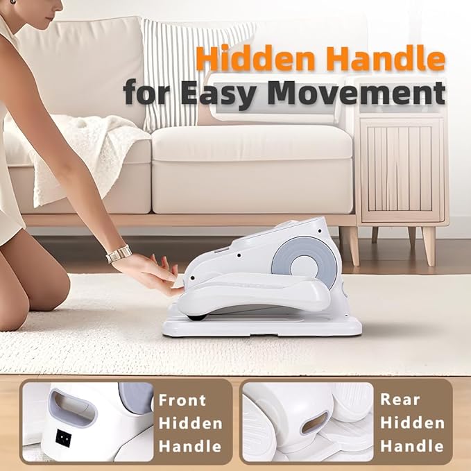 Under Desk Elliptical Machine,Elliptical Leg Exerciser Electric as Seen on TV with 12 Speeds,Suitable for Rehabilitation Exercise for Elderly Leg Exerciser Elliptical Trainer(Remote/LCD)