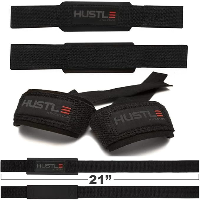Lifting Straps for Weightlifting & Deadlifts – 21" Wrist Straps with Thick Neoprene Padding – Pro Heavy Duty Gym Wrist Wraps for Powerlifting, Bodybuilding & Strength Training for Men & Women
