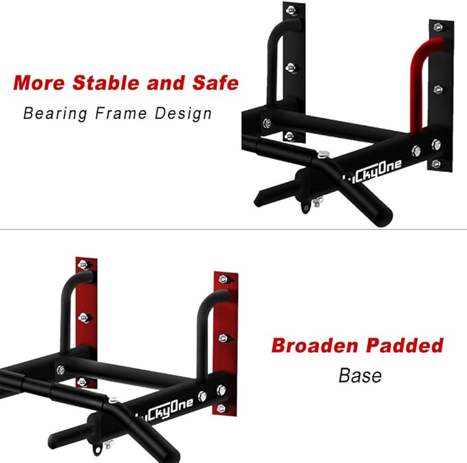 Wall Mounted Pull Up/Chin Up Bar with Bearing 440 Lbs