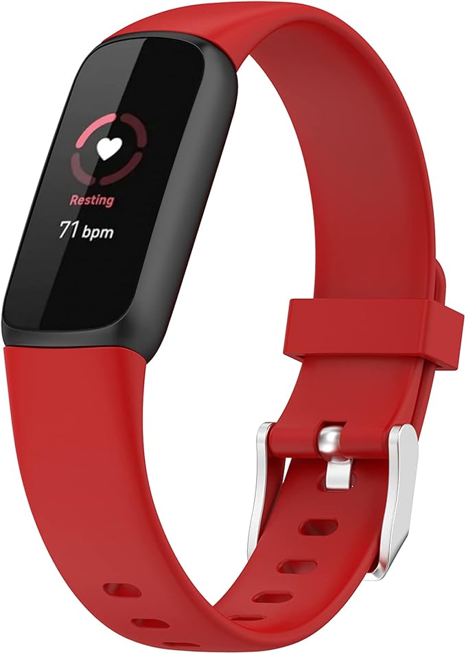 Fit for Fitbit Luxe Bands, Adjustable Soft Silicone Replacement Watch Band Straps Wristbands Bracelet Fit for Fitbit Luxe Fitness and Wellness Tracker for Women Men