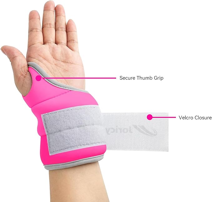 Wrist Weights with Thumb Loops Lock for Women Men Kids 1 Pair 2 3 4 5 6 LBS Arm Weight Ankle Weights Weighted Gloves for Running Walking Jogging Physical Therapy Gym Workout Cardio Exercises