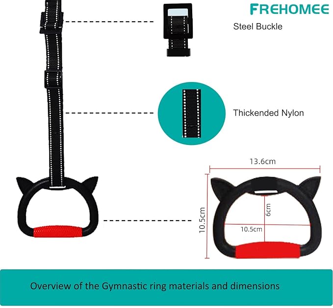 Professional Gymnastic Rings 440lbs/1600lbs,Home Fitness