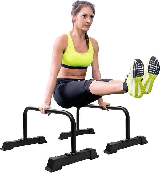 Yes4All Steel/Solid Wood Push Up Stand Parallel Bars