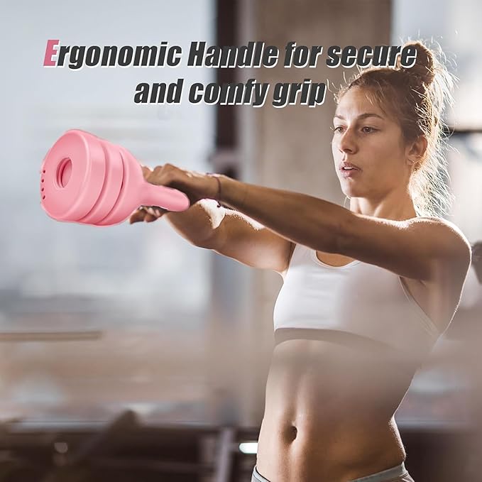Adjustable Kettlebell Weight Set: 3-in-1 Kettlebells (5lbs 8lbs 12lbs) for Home Gym Full-Body Workout Strength Training Weight Loss | Good for Beginners
