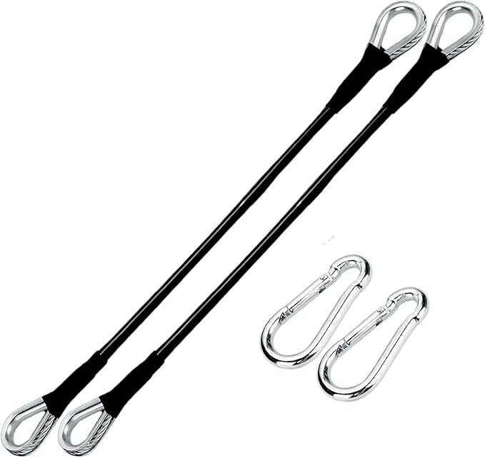 10" Extension Cables Compatible with Bowflex Home Gym | Perfect for Lat Pulldown, Tricep Extensions, and Leg Workouts | Heavy-Duty Cable Accessories for Enhanced Strength Training | 2 Pack