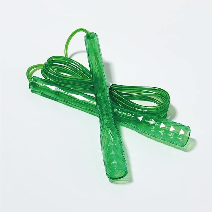 Exercise Jump Rope for Cardio, Boxing, CrossFit - Adjustable Skipping Rope for Men and Women, Lightweight, Tangle Free, Made in Korea(Crystal Gold Jumprope, UA-430)