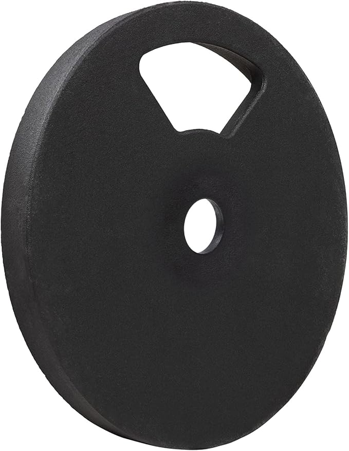Signature Fitness Cast Iron Plate Weight Plate for Strength Training and Weightlifting, Olympic or Standard