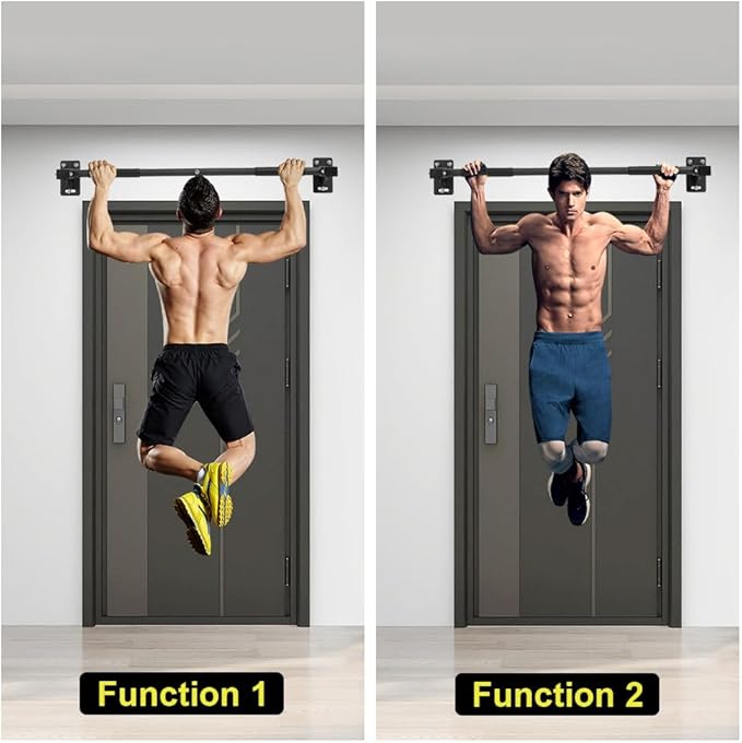 Doorway Pull up Bar Heavy Duty Wall Mount Chin Up Bars, Joist/Beam Pull Up Bar With Wood Mount and Wall Mount Screws