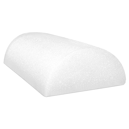 CanDo White PE Foam Rollers for Exercise 4" x 12"