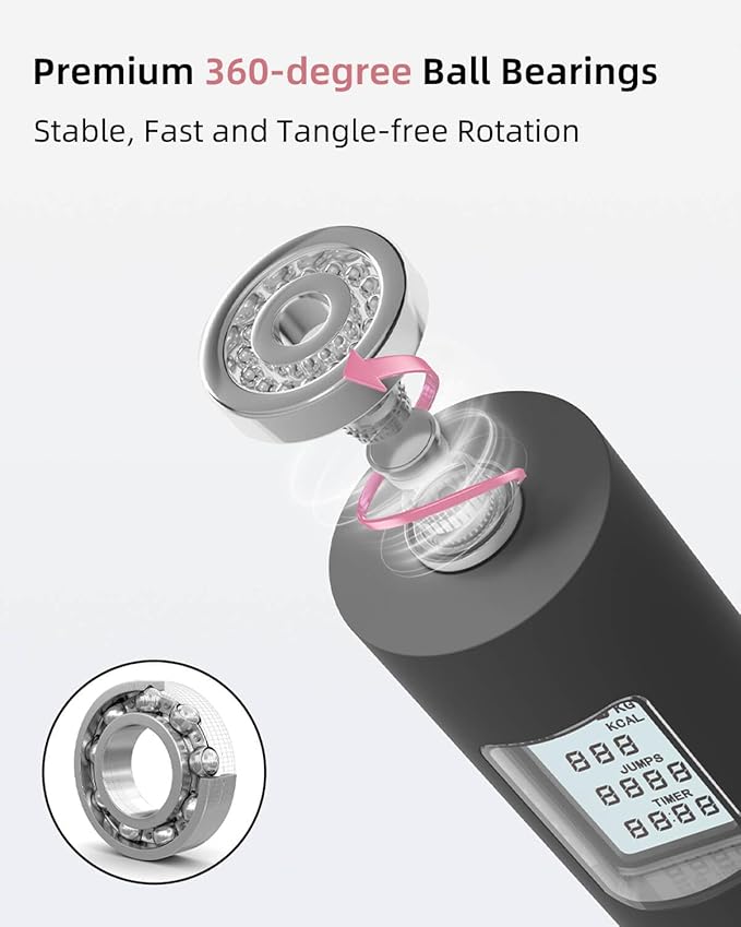 Cordless Jump Rope with Counter - Ropeless Jump 2 In 1 with