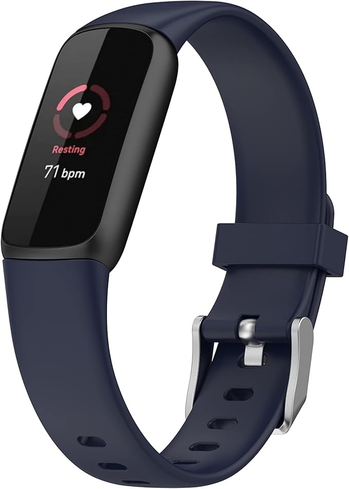 Fit for Fitbit Luxe Bands, Adjustable Soft Silicone Replacement Watch Band Straps Wristbands Bracelet Fit for Fitbit Luxe Fitness and Wellness Tracker for Women Men