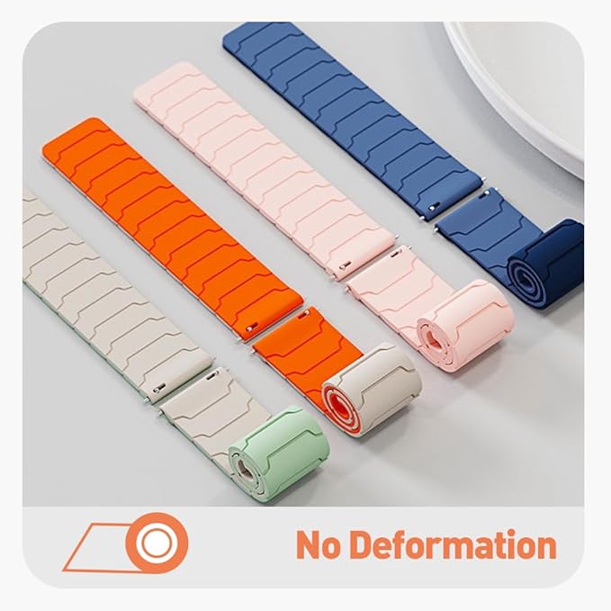 LYSANDRA Magnetic Watchband Compatible with Fitpolo AR-01, Silicone Sport Strong Magnet Strap for aeac AR-01 Smart Watch, for women