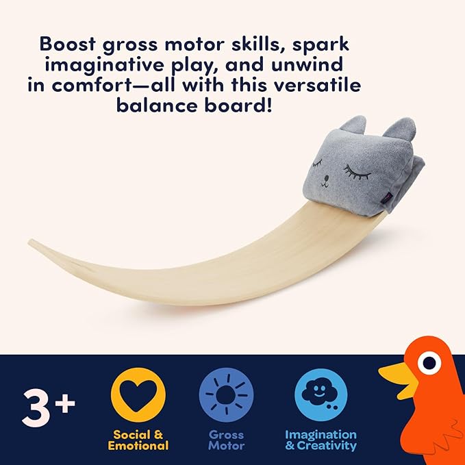 Battat Education – Kids Balance Board Wooden – Wood Balance Board Kids – Montessori Toy – Wooden Toys for Toddlers – 3 Years + – Wobble & Wonder