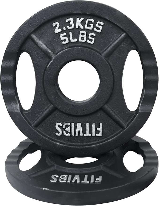 Signature Fitness Cast Iron Plate Weight Plate for Strength Training and Weightlifting, Standard or Olympic, Multiple Sizes