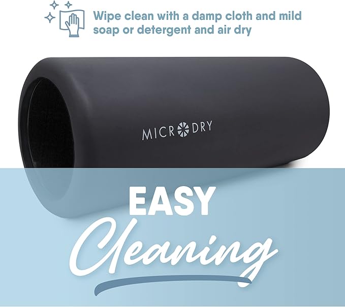 MICRODRY Deluxe Fitness Foam Back Roller for Muscle Relief 13x5.3", Dark