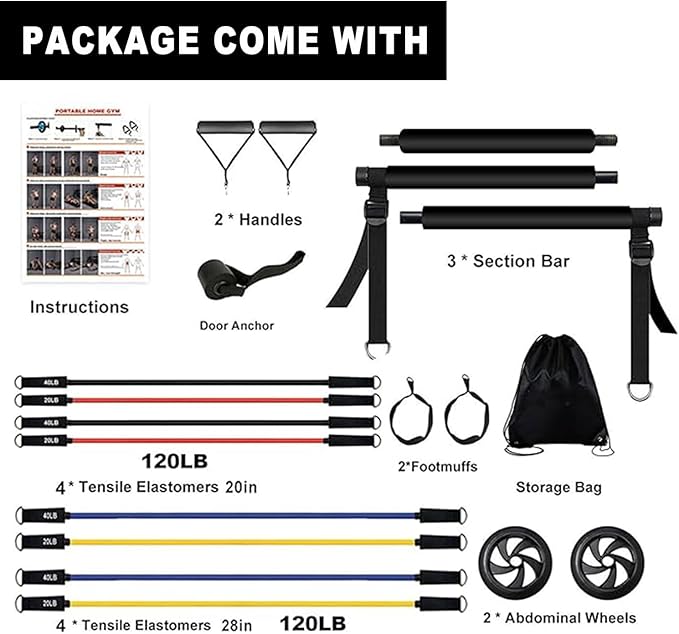 The Ultimate Pilates bar Set. The Fitness bar