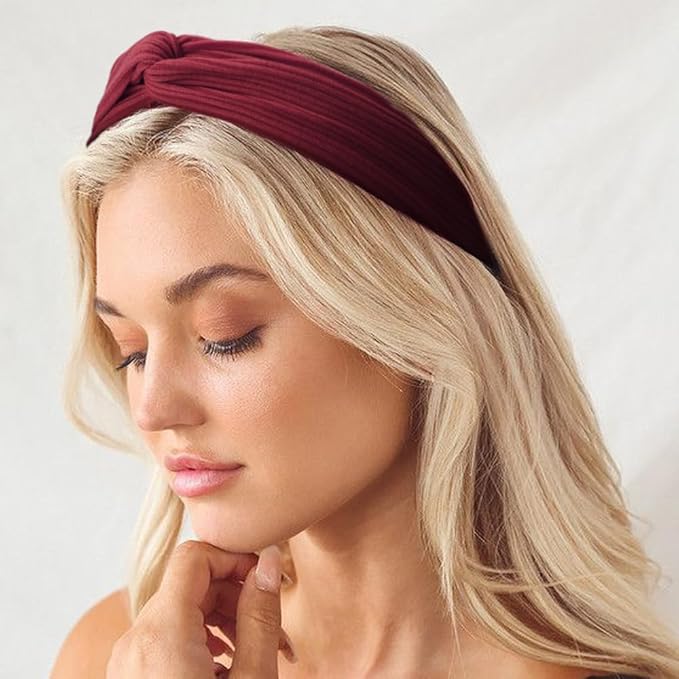 DRESHOW 8 Pack Headbands for Women Criss Cross Vintage Head Wrap Boho Headband Twisted Elastic Hair Accessories