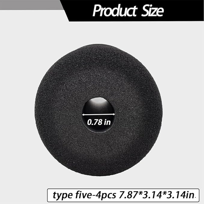 Foot Foam Pads Rollers(7.87in*3.14in*3.14in) for Exercise Machine, Inversion Table, Workout Bench, Sits Ups Replacement Parts, Marcy Home Gym Accesories