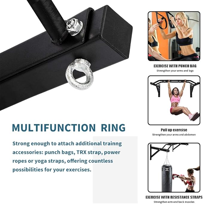 ptlsy Wall Mounted Pull Up Bar Multifunctional 440 Lbs