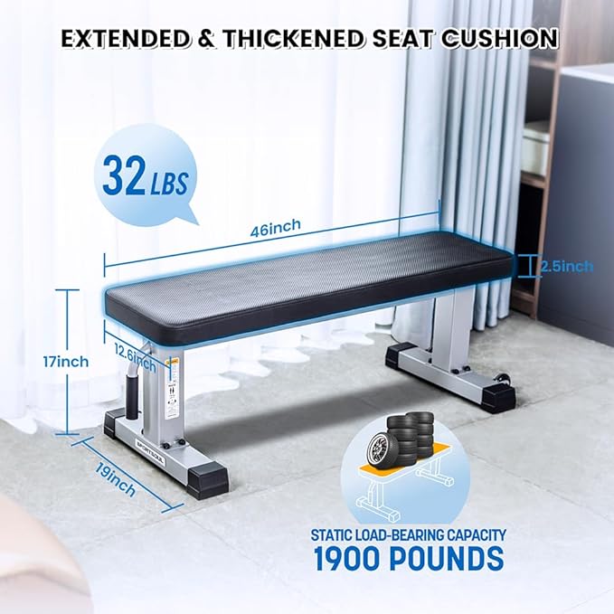 Flat Weight Bench Heavy Duty Fitness Bench