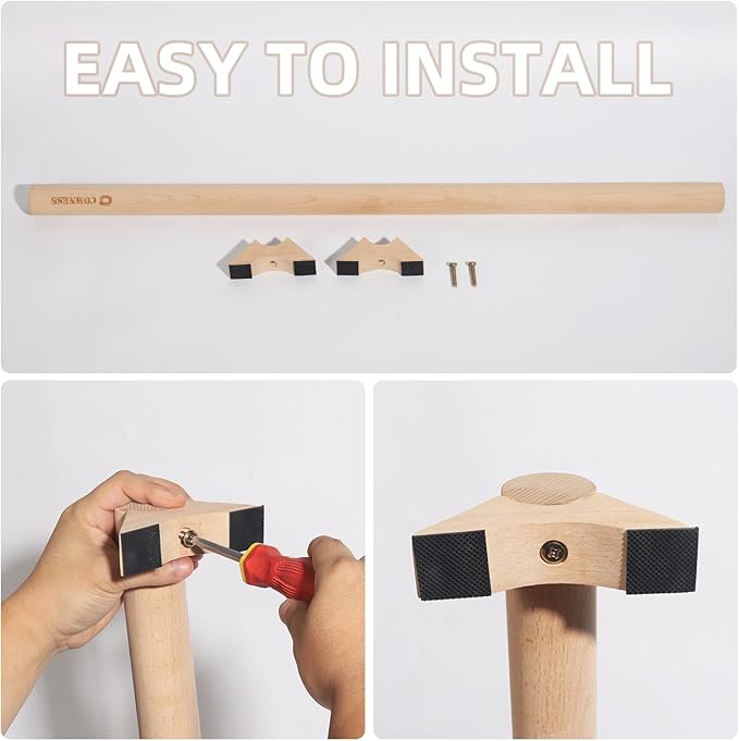 Versatile 40 Inch Beech Wood Balance Beam for Home Use - Enhance Balance, Ankle Foot Strength, Flexibility for All Ages, Physical Therapy Purposes for Plantar Fasciitis Relief.
