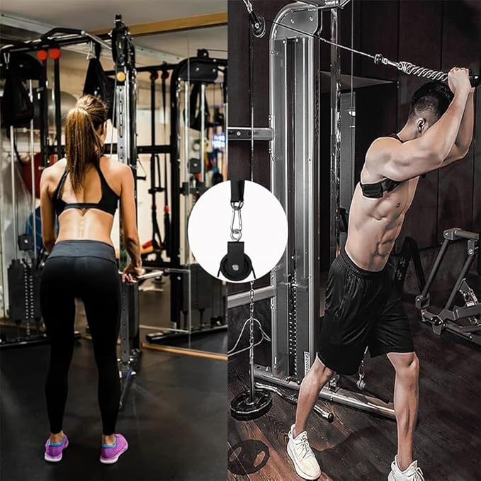 Weight Cable Pulley System Gym 360 Degree 3.54in Silent