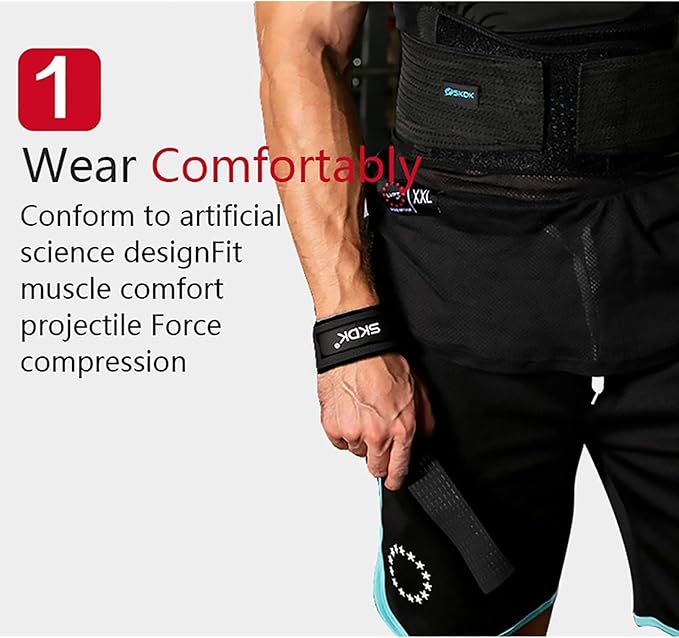 SKDK Cotton Hard Pull Wrist Lifting Straps Grips Band-Deadlift Straps with Neoprene Cushioned Wrist Padded and Anti-Skid Silicone - for Weightlifting, Bodybuilding, Xfit, Strength Training