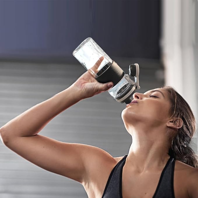 Shaker Bottle for Protein Mixes-protein shaker bottle- for super creamy fitness protein shakes,shaker cups for protein shakes 650ml/23oz - Durable, leak-proof(Black)