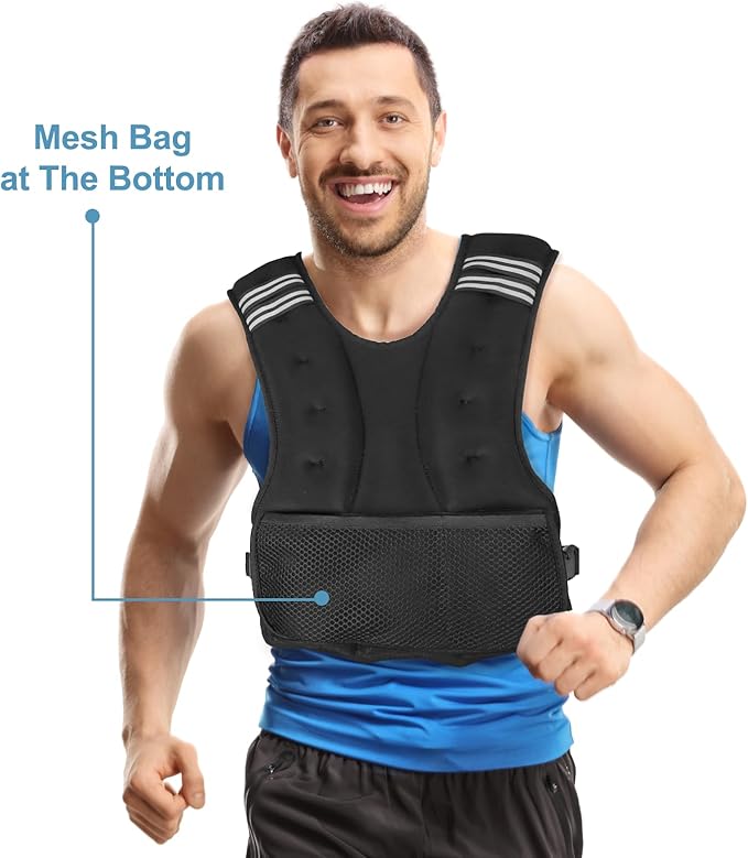 Adjustable Weighted Vest for Men Women Weights Included, 4-10lbs/11-20lbs Body Weight Vests Adjustable for Running, Training Workout, Jogging, Walking