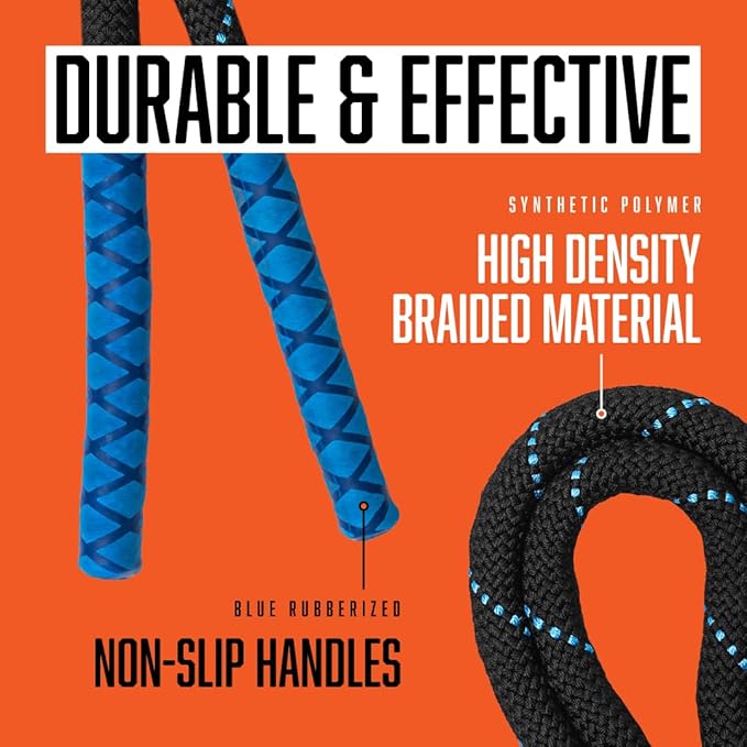 Weighted Jump Rope- Home Workout Rope- Skipping Rope 2.9lbs. - 9.9 Feet