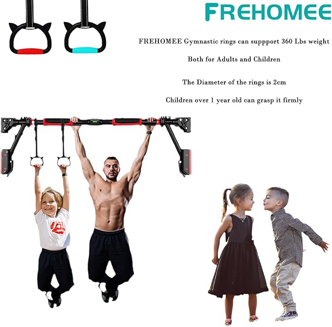 Professional Gymnastic Rings 440lbs/1600lbs,Home Fitness