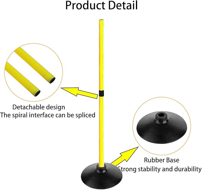 Soccer Agility Poles Set Detachable Sports Trainning Speed