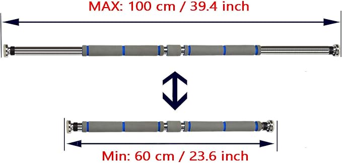 Adjustable 60~100cm / 80~130cm Pull Up Bar Chin 200KG Load